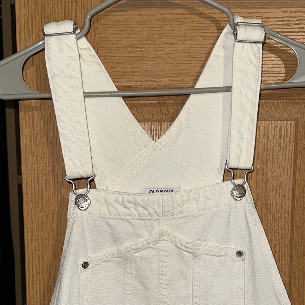 Old Navy Women’s White Denim Overalls